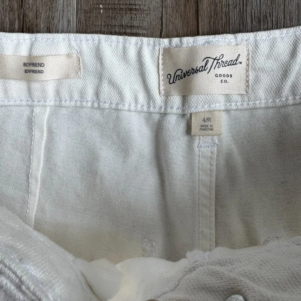 Universal Thread Off White Cargo Pants Boyfriend Size 4 - Picture 3 of 6